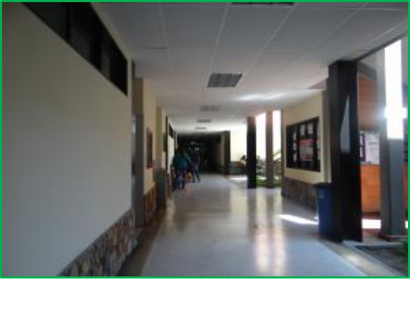 Pasillo principal de la UNIPAP